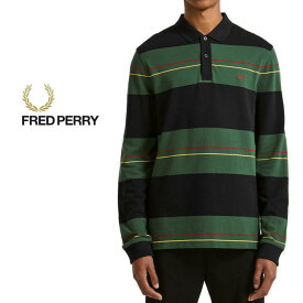 フレッドペリー FRED PERRY ポロシャツ パネルストライプ ピケシャツ ネイビー M5506-608 ［WA］【FNOG】