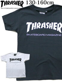 スラッシャー THRASHER ロゴTシャツ 130 140 150cm ブラック 19P460-42 ノベ対象 セール対象外 子供 キッズ ジュニア 男の子 女の子 シンプル ロゴ