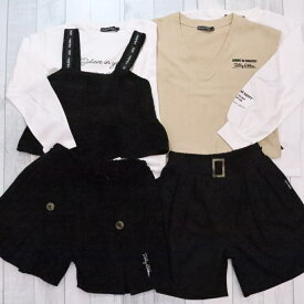 2025 福袋 ハッピーバッグ 130cm 140cm 150cm 160cm 6点セット Tシャツ ショーパン パック 6点 女の子 子供服 お得 セール キッズ スクール ジュニア カジュアル トレンド ガールズ レイヤード ベスト 長袖 ドーリーリボン ツイード