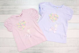 エンジェルラブ Tシャツ 80cm 90cm 95cm 100cm 110cm 120cm 130cm 半袖 ハート フリル リボン お洒落 キッズ 子供服 女の子 夏 可愛い ガールズ 立体モチーフ パステルカラー 立体ハート シンプル