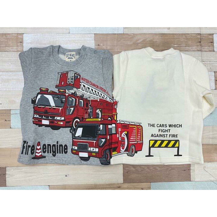 楽天市場】働く車 90 95 100 110 120 130cm あったか裏起毛トレーナー  