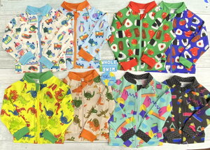 ラッシュガード 80cm 90cm 95cm 100cm 110cm 120cm ベビー くるま 車 働く車 乗り物 きょうりゅう 恐竜 キッズ 男の子 子供服 水着 はおり 紫外線対策 UV プール 夏 海 日焼け 長袖 日よけ 水遊び オニギ