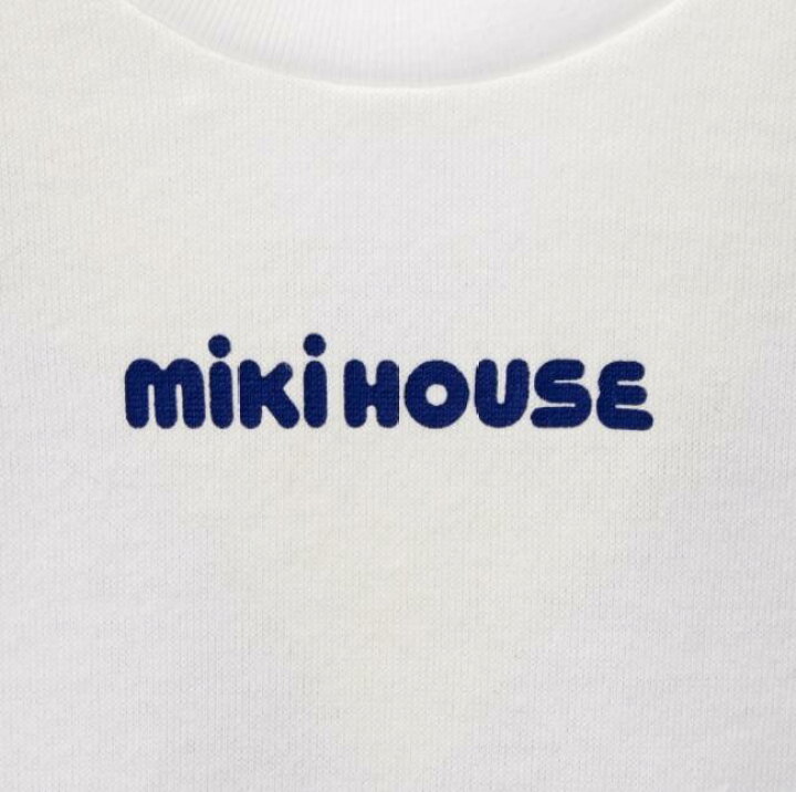 82％以上節約 MIKI HOUSE ロゴプリントシンプル半袖Tシャツ