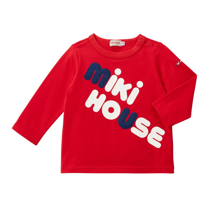 楽天市場】○30%OFF ○送料無料○【ミキハウス】斜めロゴ長袖Tシャツ 