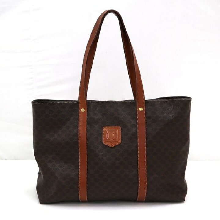 楽天市場】【CELINE】セリーヌ マカダム トートバッグ PVC/レザー  