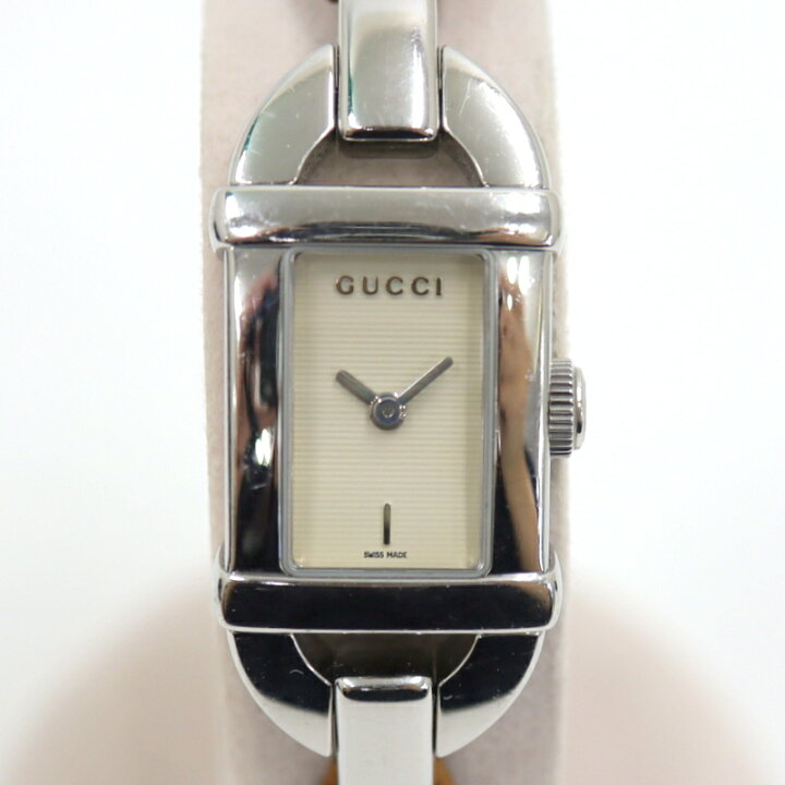 楽天市場】【GUCCI】グッチ バングルウォッチ クオーツ SS×レザー  