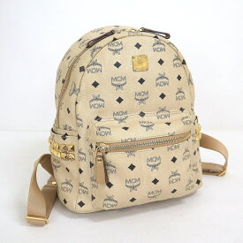 【MCM】エムシーエム リュックサック PVC レザー ベージュ【中古】【代金引換不可】/hm11661tm