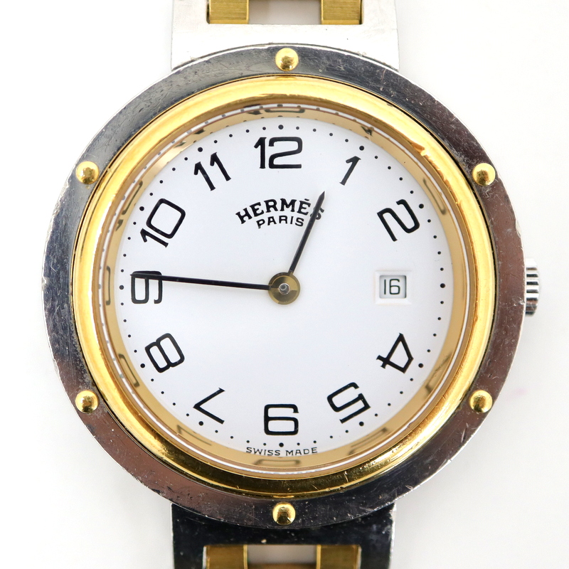 楽天市場】【HERMES】エルメス クリッパー 腕時計 コンビ メンズ QZ SS 