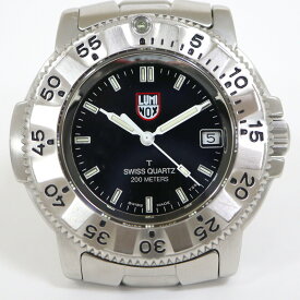 【LUMINOX】ルミノックス NAVY SEAL STEEL 3200SERIES 腕時計 SS クオーツ 黒文字 3202【中古】【代金引換不可】/kt10249kw