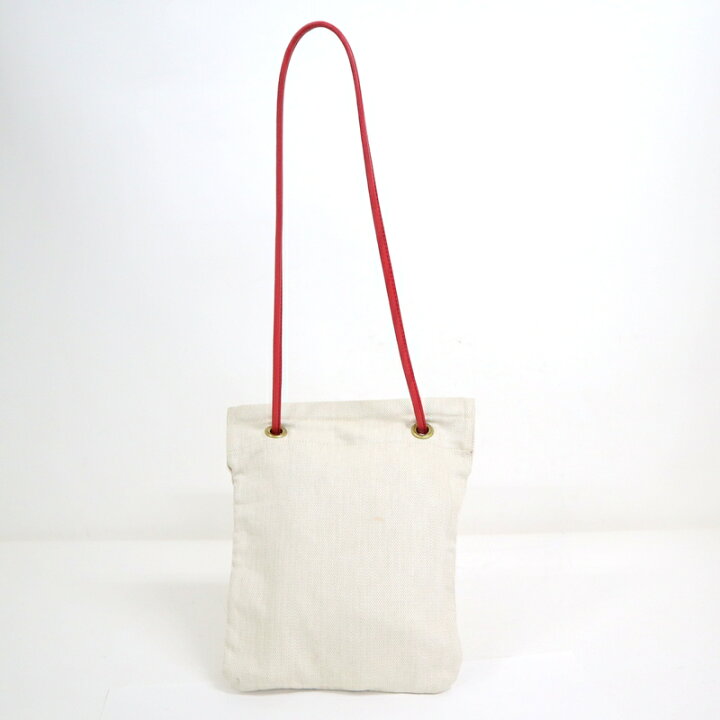 楽天市場】【HERMES】エルメス アリーヌPM レッド トワルシェブロン 