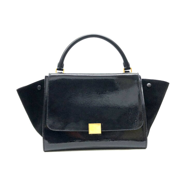 楽天市場】【CELINE】セリーヌ トラぺーズ 2WAYバッグ パテントレザー 