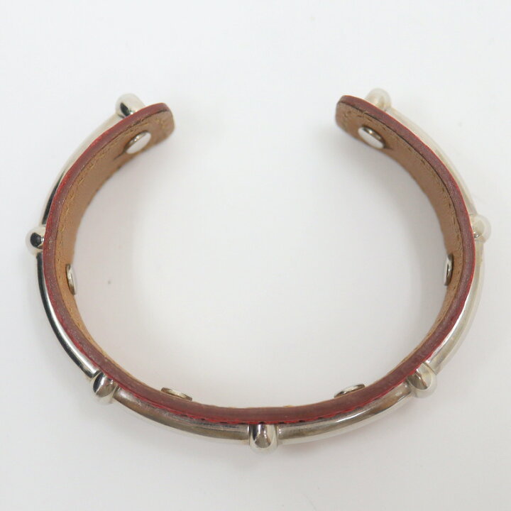 楽天市場】【HERMES】エルメス アガタ バングル レザー×真鍮 レッド 