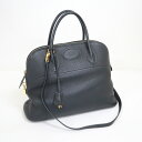 【HERMES】エルメス ボリード35 ブラック×シルバー金具 トリヨンクレマンス □H刻印 2004年製 ハンドバッグ【中古】…