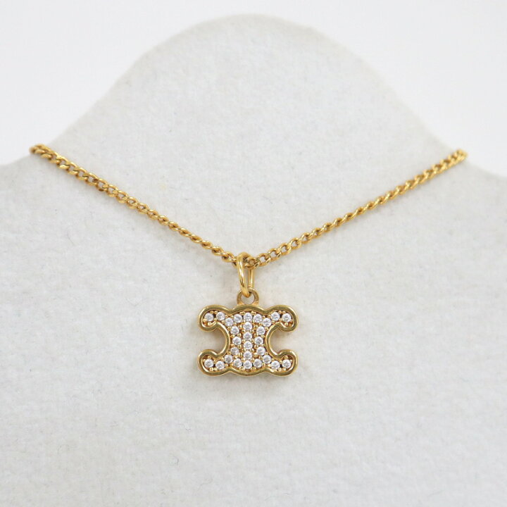 楽天市場】【CELINE】セリーヌ ネックレス トリオンフ ラインストーン  