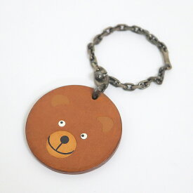 【HERMES】エルメス バッグチャーム キーホルダー 熊 ベアー レザー シルバー金具【中古】【代金引換不可】/kt13131ik