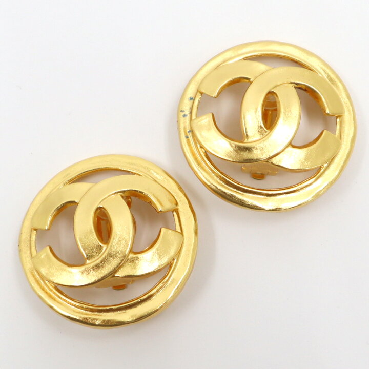 楽天市場】【CHANEL】シャネル イヤリング ココマーク ゴールド 94P GP 