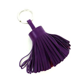 【HERMES】エルメス カルメン キーリング キーホルダー アニューミロ ヴァイオレット×トスカ 【中古】【代金引換不可】/he11038082br