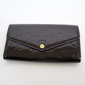 【LOUIS VUITTON】ルイヴィトン ポルトフォイユ・サラ 2つ折り長財布 ヴェルニ アマラント M90152 TN0146【中古】【代金引換不可】/md16067ik