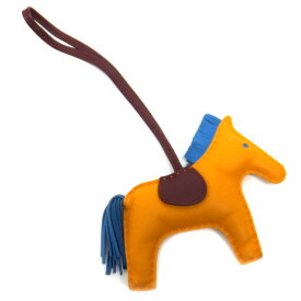 【HERMES】エルメス ロデオMM バッグチャーム アニューミロ ジョーヌドール×ブルーザンジバル×ルージュアッシュ【中古】【代金引換不可】/he11038208br