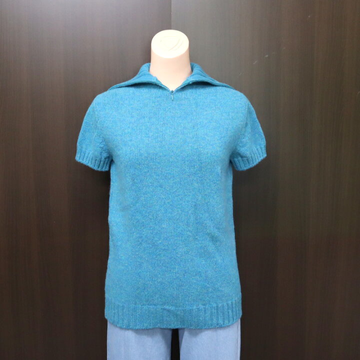 楽天市場】【CHANEL】シャネル 半袖セーター ブルー ＃38（M）【中古  
