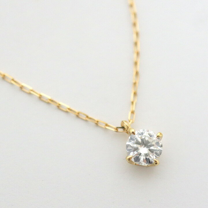 楽天市場】【Jewelry】K18 ネックレス ラウンド ブリリアント カット  