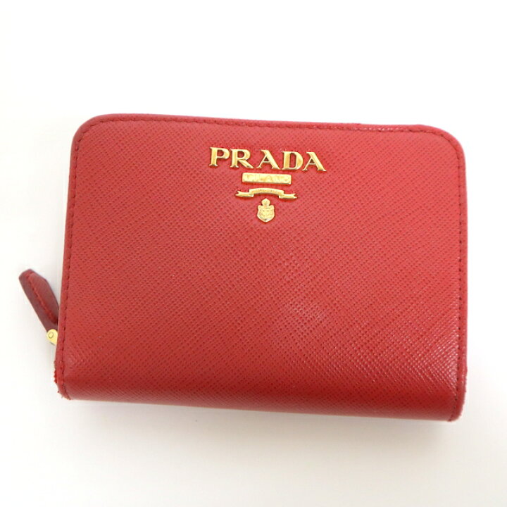 楽天市場】【PRADA】プラダ コンパクトウォレット 二つ折り財布 