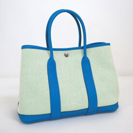 【HERMES】エルメス ガーデンパーティ・ヴェルソ TPM 30 ハンドバッグ ツイルアッシュ×ネゴンダ B刻 2023年【中古】【代金引換不可】/br5992br