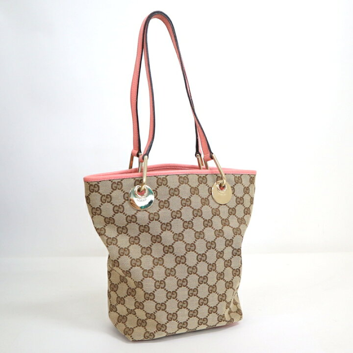 楽天市場】【GUCCI】グッチ トートバッグ GGキャンバス レザー 