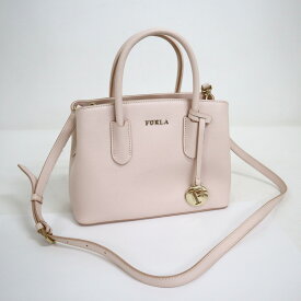 【FURLA】フルラ 2Wayバック ゴールド金具 レザー ピンク【中古】【代金引換不可】/kt08756kw