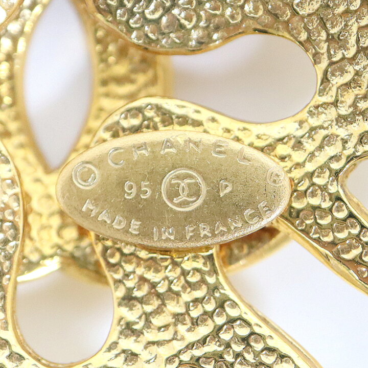 楽天市場】【CHANEL】シャネル ピンブローチ ココマーク GPメッキ  