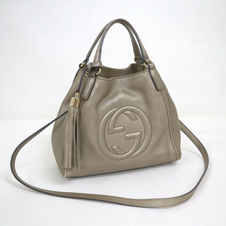 楽天市場】【GUCCI】グッチ ソーホー ハンドバッグ シャンパンゴールド 