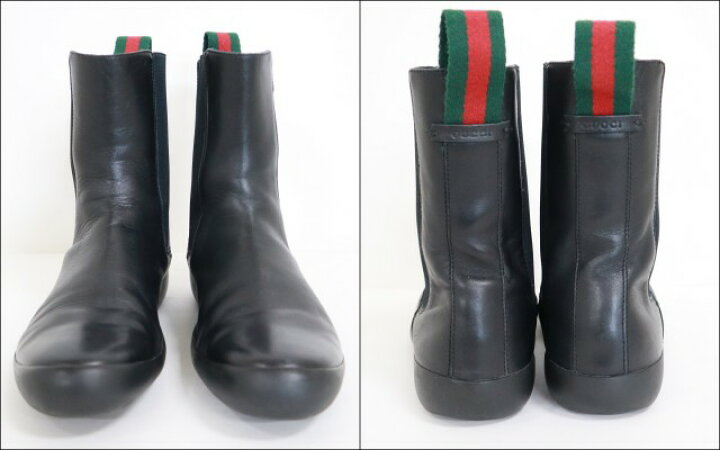 楽天市場】【GUCCI】グッチ サイドゴアブーツ シェリーライン 39 1/2 