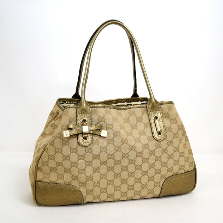 楽天市場】【GUCCI】グッチ トートバッグ GGキャンバス レザー  