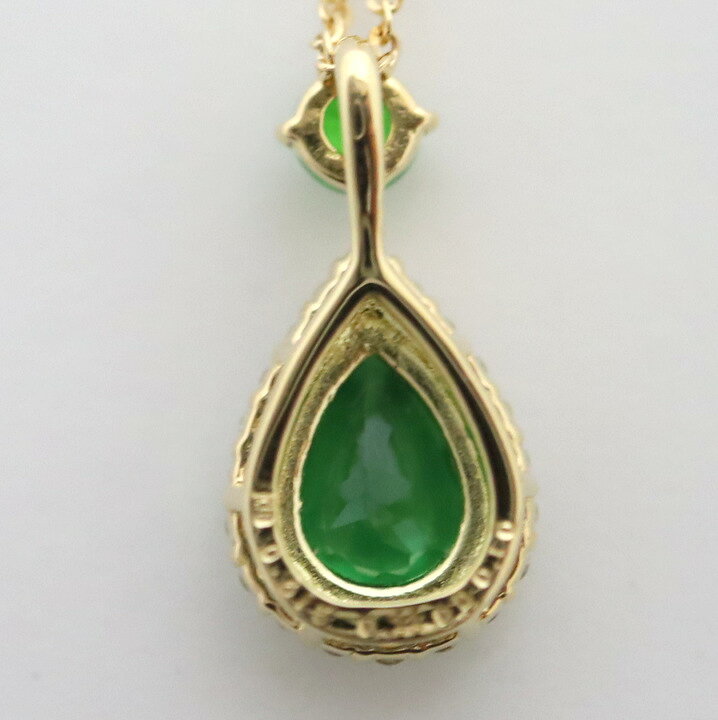 楽天市場】【Jewelry】K18YG グリーンガーネットダイヤ ネックレス GG  
