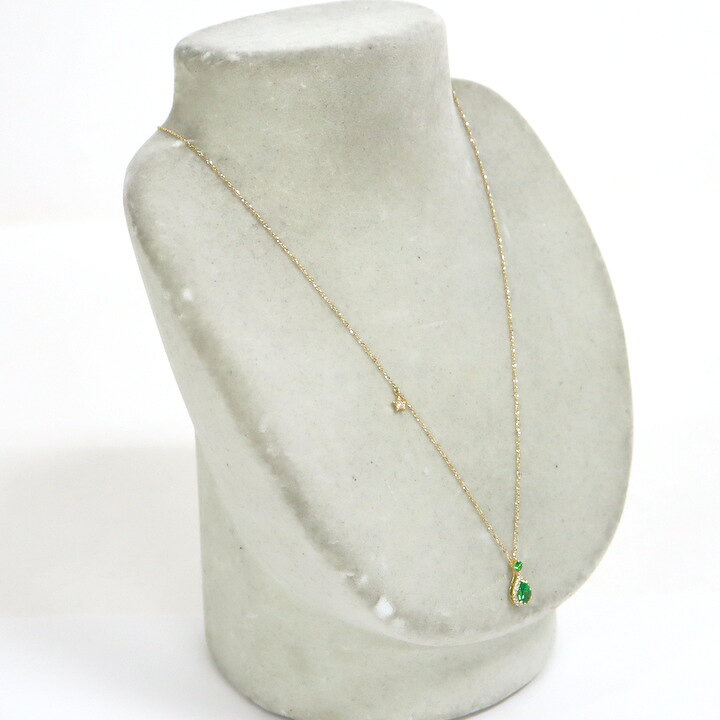 楽天市場】【Jewelry】K18YG グリーンガーネットダイヤ ネックレス GG  