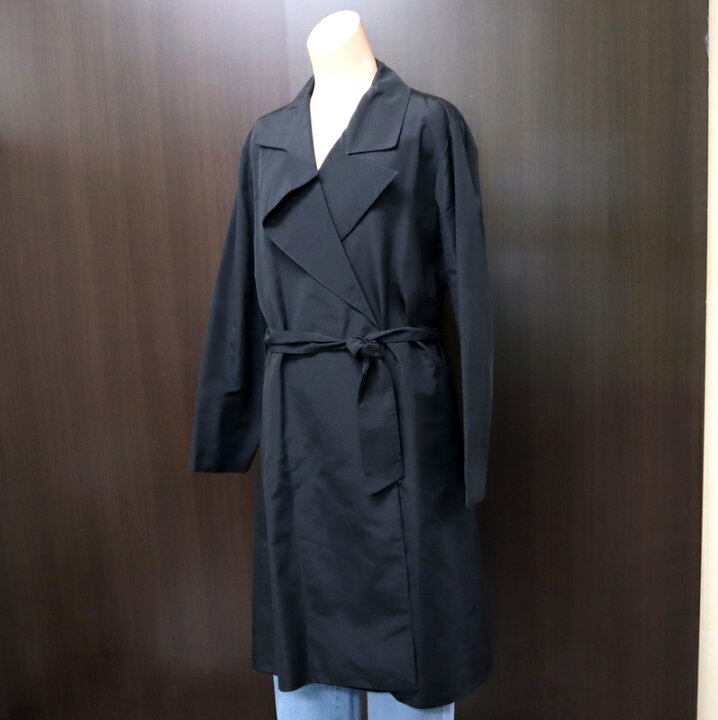 楽天市場】【HERMES】エルメス コート シルク×アセテート ブラック #40  