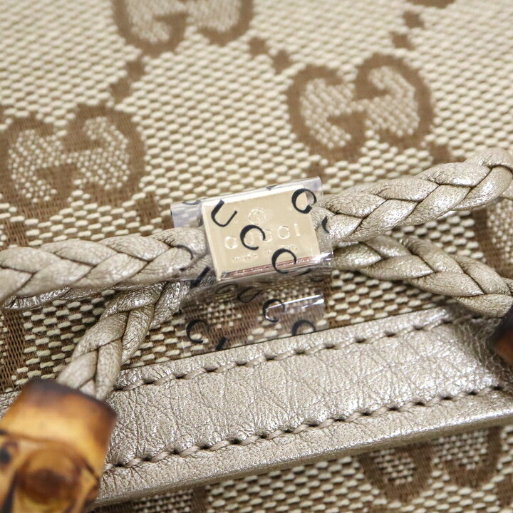 楽天市場】【GUCCI】グッチ ベラ 三つ折り財布 バンブー メタリック  