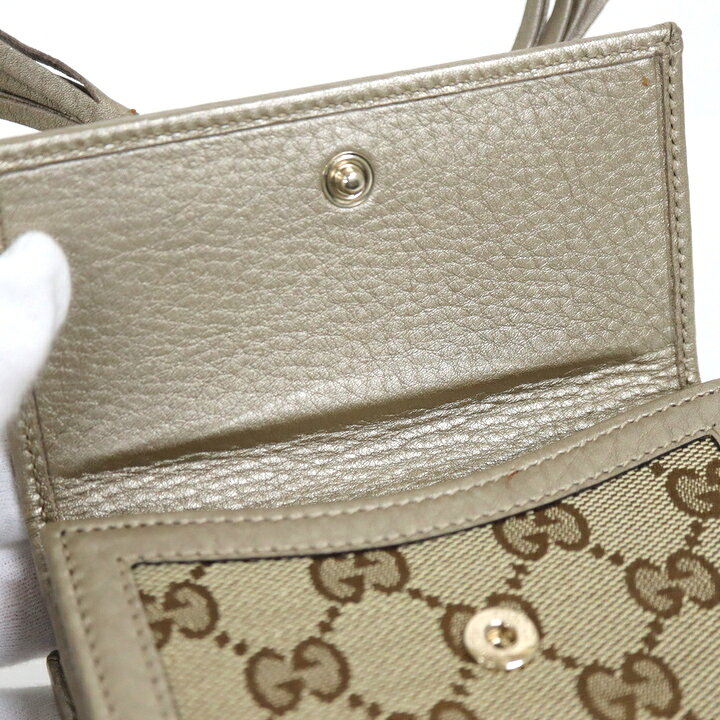 楽天市場】【GUCCI】グッチ ベラ 三つ折り財布 バンブー メタリック  