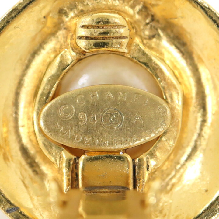 楽天市場】【CHANEL】シャネル イヤリング ココマーク フェイクパール  