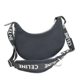 【CELINE】セリーヌ アヴァバッグ ショルダーバッグ キャンバス ブラック×シルバー金具【中古】【代金引換不可】/br4874kt