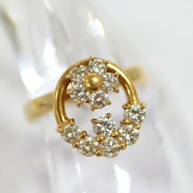 【Jewelry】K18 ダイヤリング D：0.70ct 5.5g 8.5号【中古】【代金引換不可】/kt08285hm