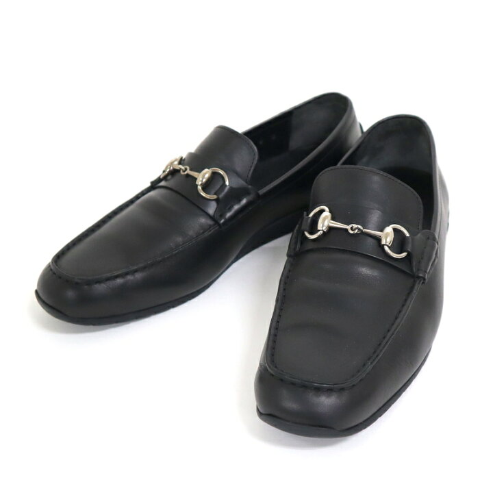 楽天市場】【GUCCI】グッチ ビットローファー ブラック×シルバー金具 