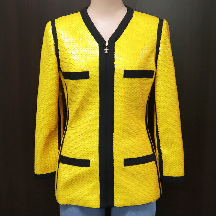 楽天市場】【CHANEL】シャネル スパンコールジャケット Mサイズ(40 