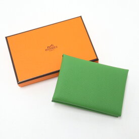【HERMES】エルメス カルヴィデュオ コインケース エプソン ヴェールユッカ B刻 2023年【中古】【代金引換不可】/br6526br