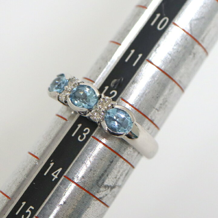 楽天市場】【Jewelry】Pt900 天然ベリル アクアマリン ダイヤモンド  