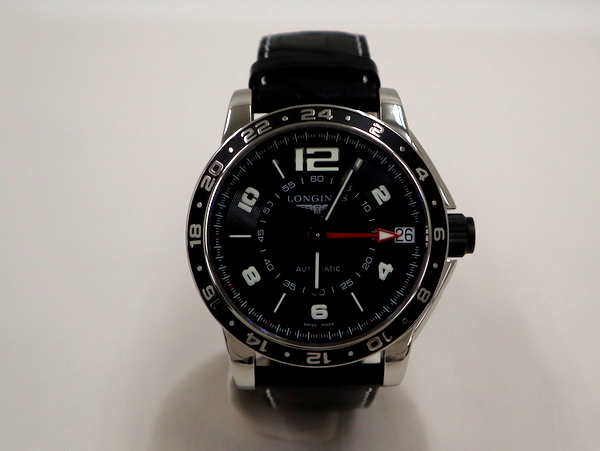 期間限定 値下げしました LONGINES アドミラル ブラック プレゼント レザー ストラップ 腕時計 ar0350 代引き不可 日本 ロンジン L36684562 中古
