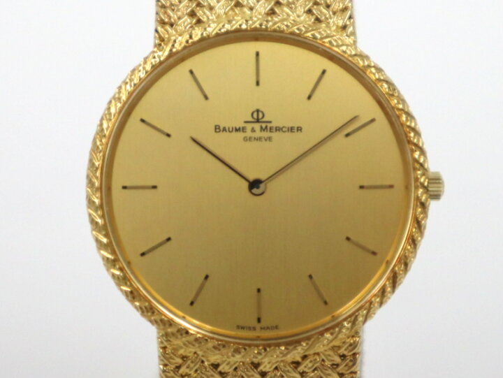 楽天市場】【BAUME & MERCIER】ボーム＆メルシエ 金無垢 腕時計 18K  