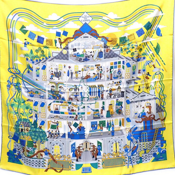 楽天市場】【☆新品同様☆】HERMES エルメス『カレ90』《La Maison des  