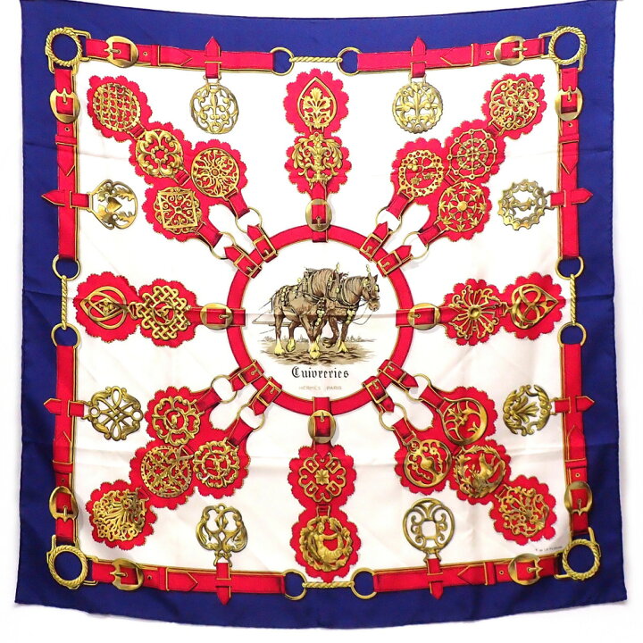 楽天市場】【☆HERMES☆】エルメス『カレ90/スカーフ』《Cuiveeries/銅 