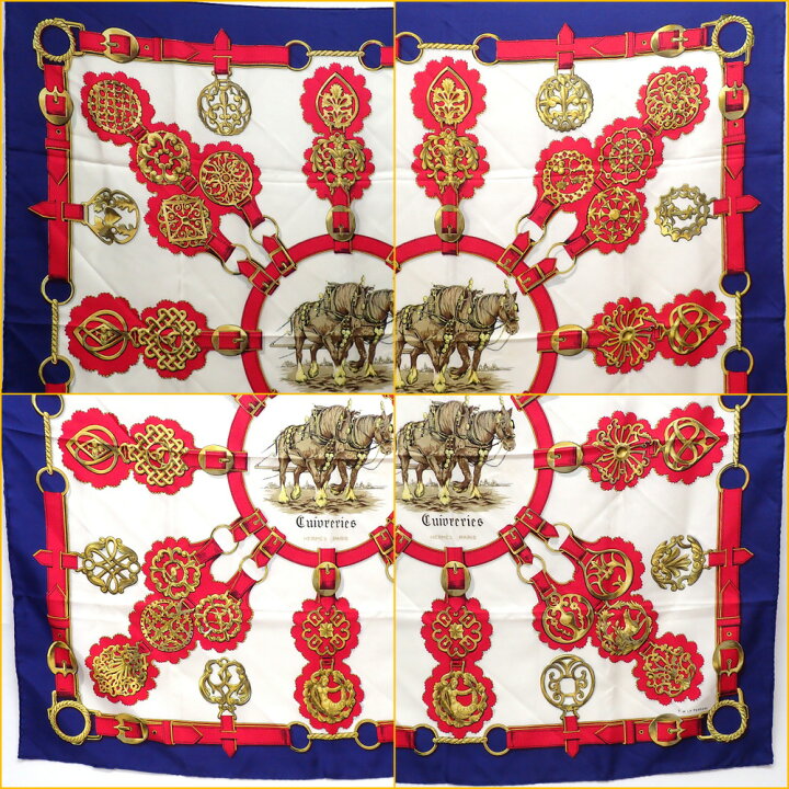 楽天市場】【☆HERMES☆】エルメス『カレ90/スカーフ』《Cuiveeries/銅  